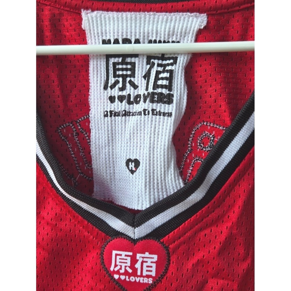 Vintage Harajuku Lovers Gwen Stefani Mesh Basketball Jersey Red Size XL Y2K - Picture 2 of 7